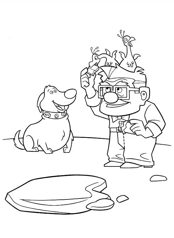 Up para colorear páginas para colorear para adultos fáciles 1