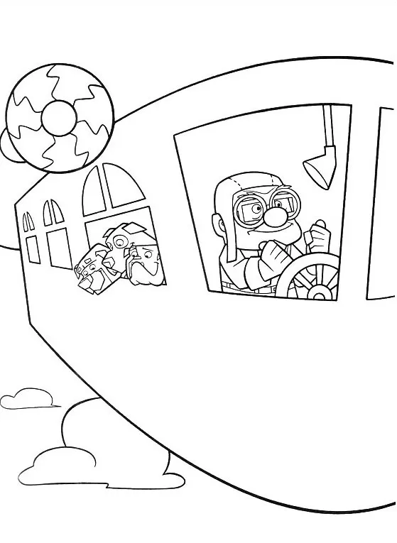 Up para colorear páginas para colorear para adultos fáciles