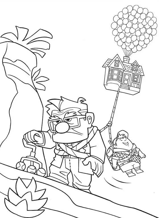 Up para colorear páginas para colorear gratis