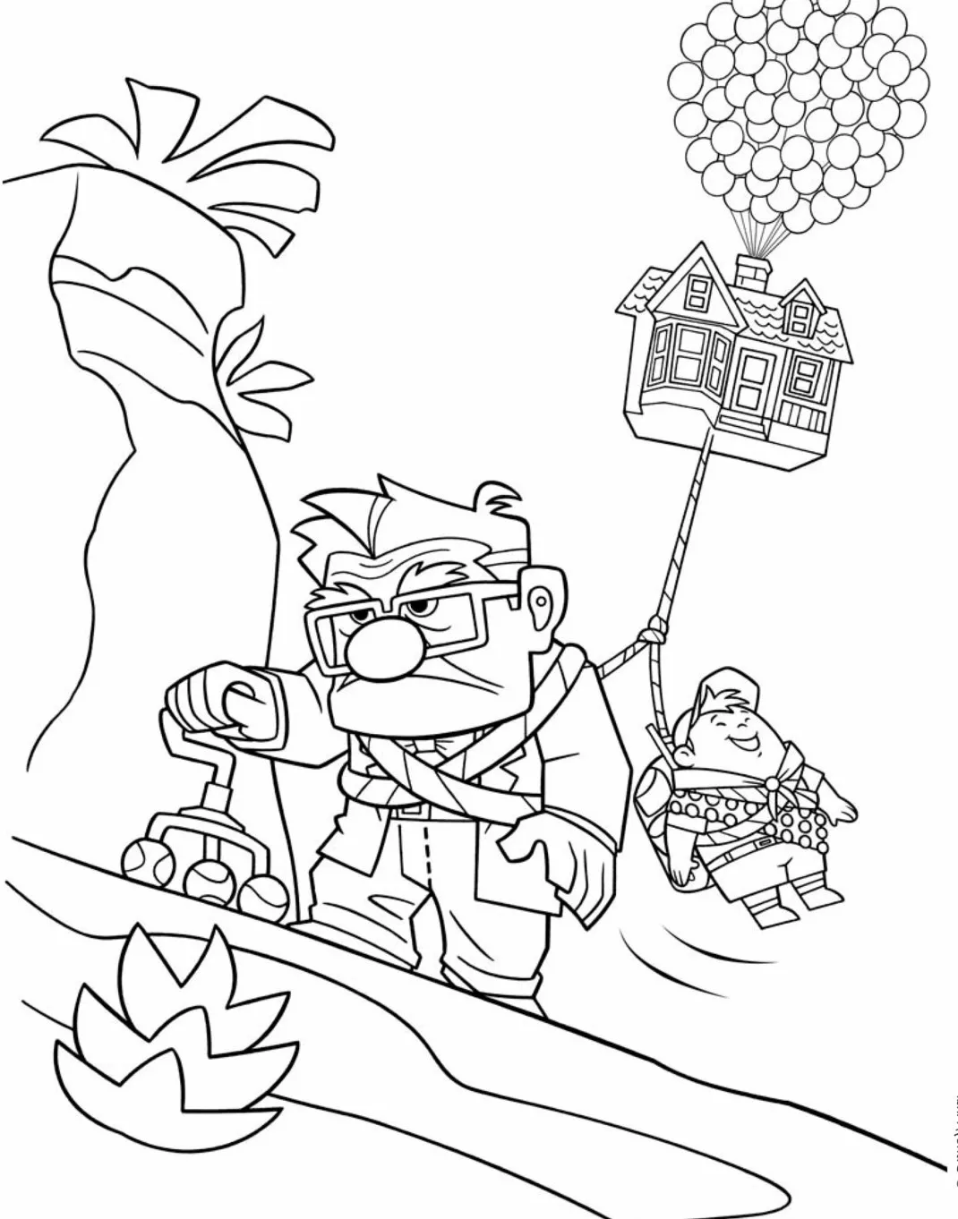 páginas para colorear lindas y fáciles de Up para colorear