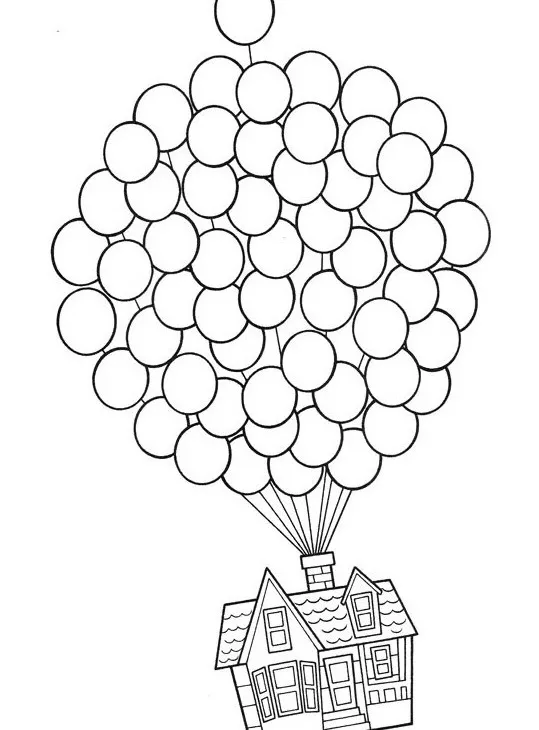 divertidas páginas para colorear Up para colorear