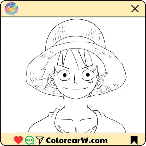 Luffy para colorear thumbnail