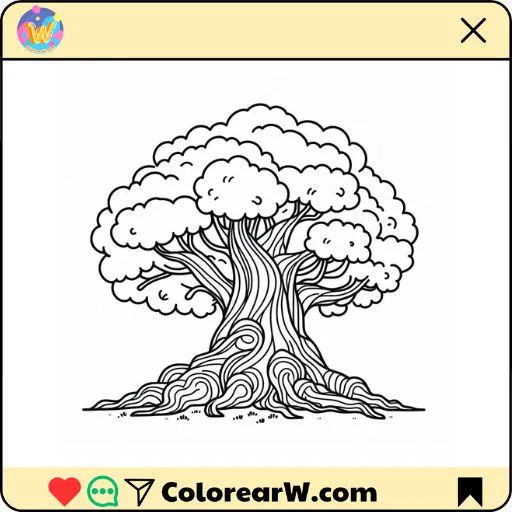 Arbol para colorear thumbnail