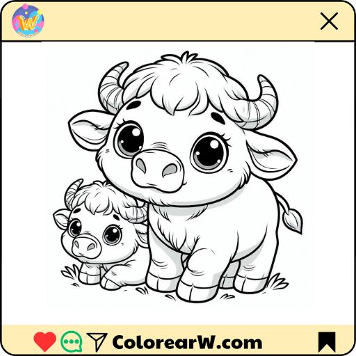 Búfalos 1 Búfalos para colorear thumbnail