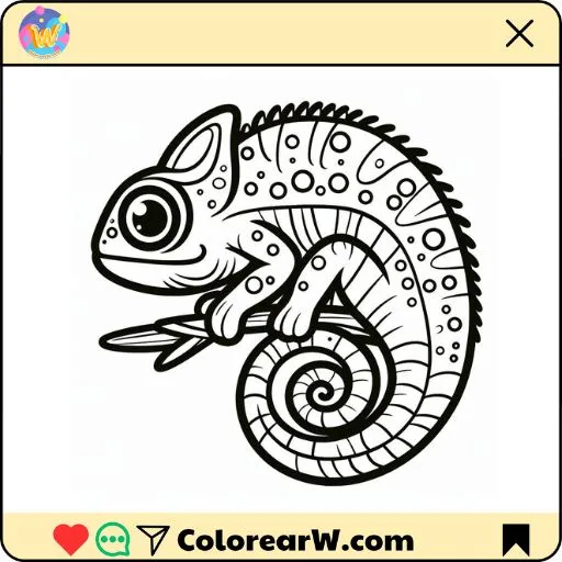 Camaleón 1 Camaleón para colorear thumbnail