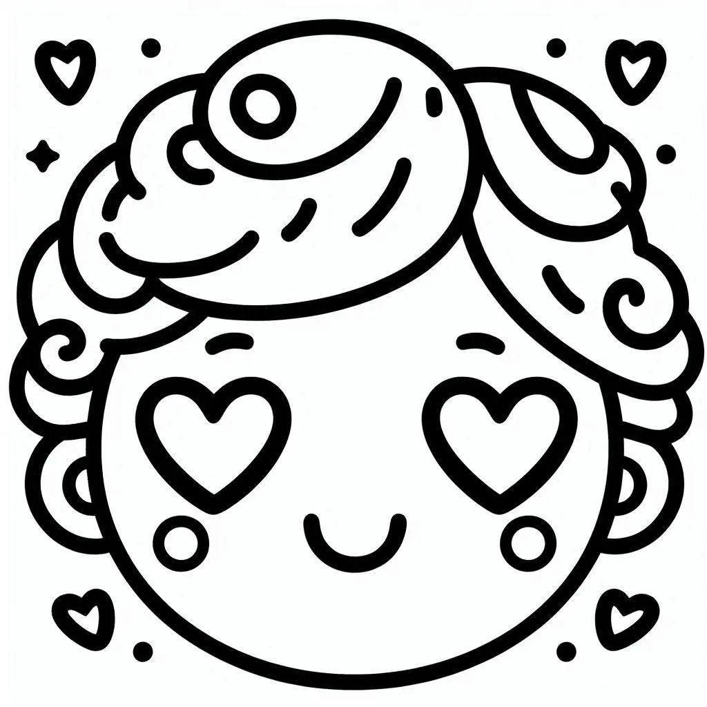 páginas para colorear gratis Carita Feliz para colorear para niños 1