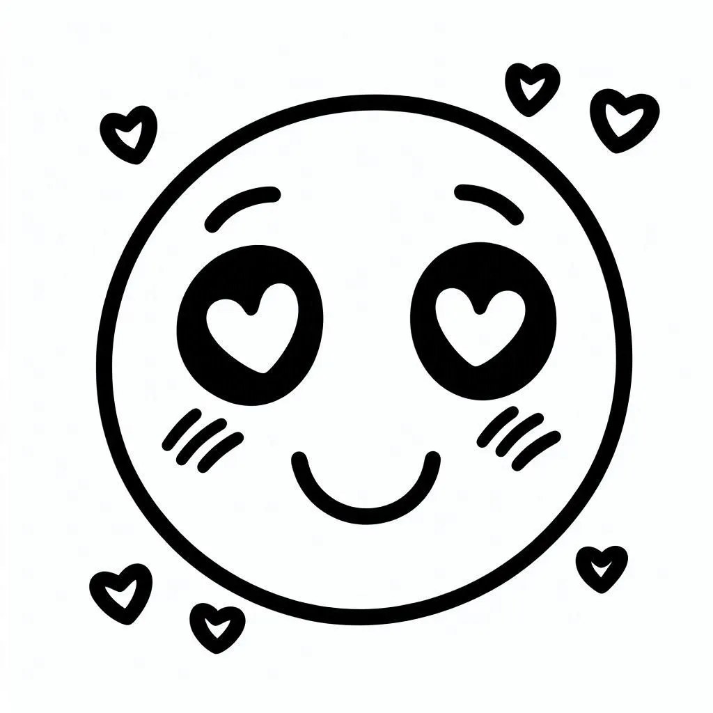 Carita Feliz para colorear páginas para colorear gratis