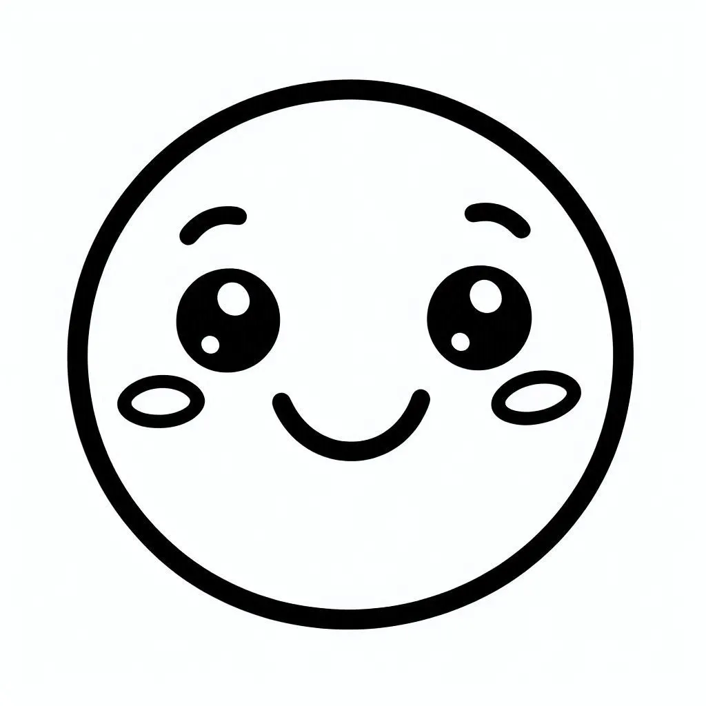 lindas páginas para colorear Carita Feliz para colorear