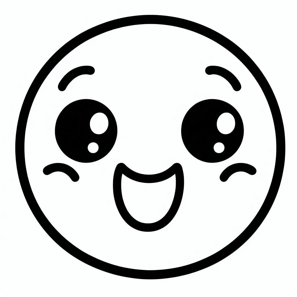 Carita Feliz para colorear páginas para colorear imprimibles