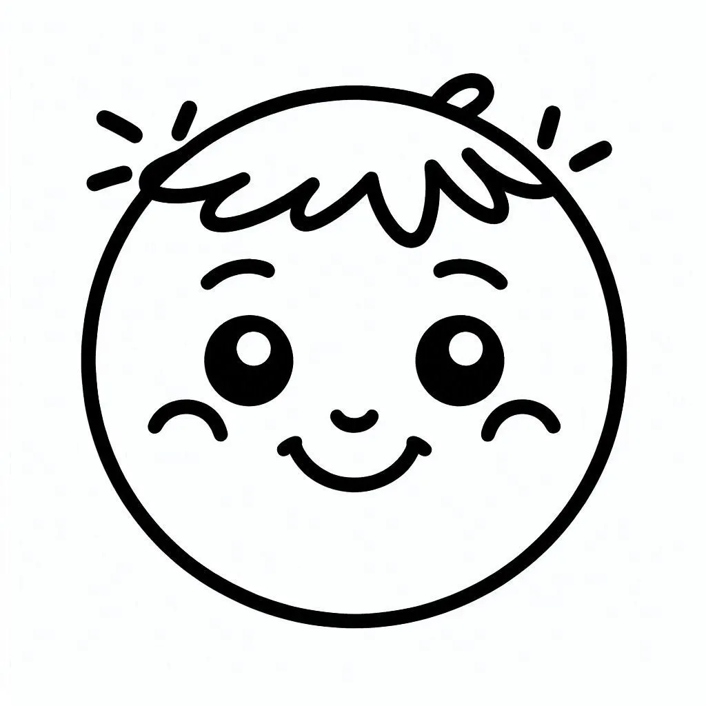 páginas para colorear para Carita Feliz para colorear