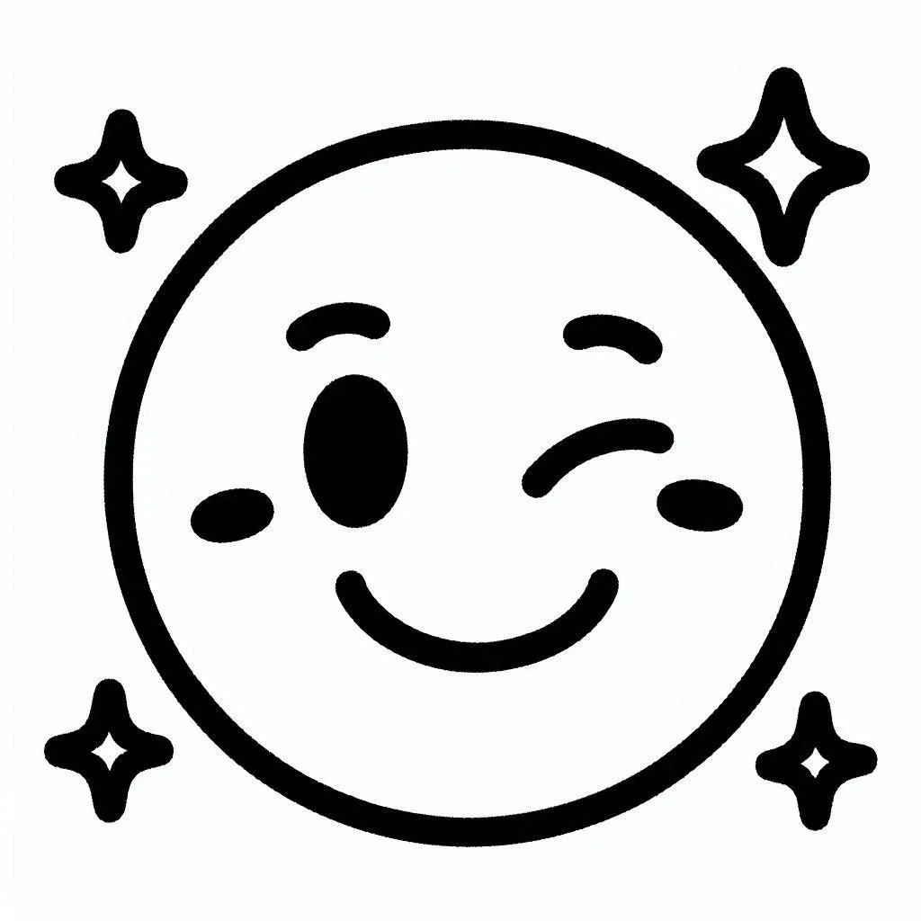 páginas para colorear para niños Carita Feliz para colorear