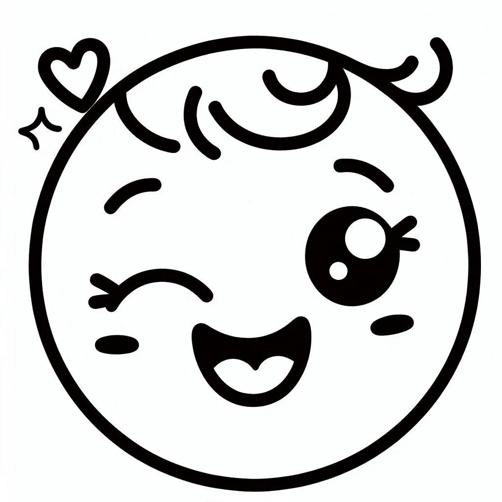 páginas para colorear gratis Carita Feliz para colorear para niños