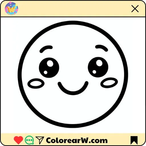 Carita Feliz para colorear thumbnail