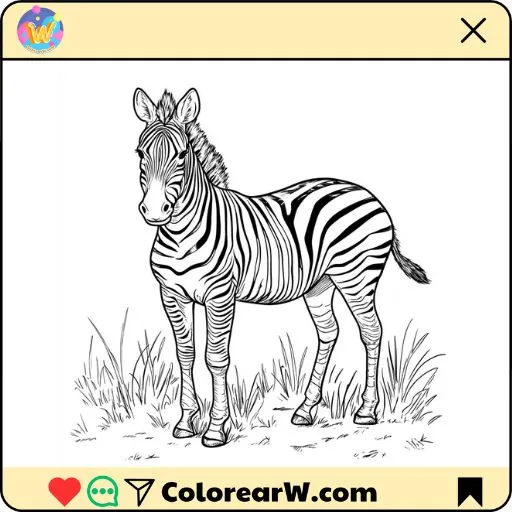 Cebra para colorear thumbnail