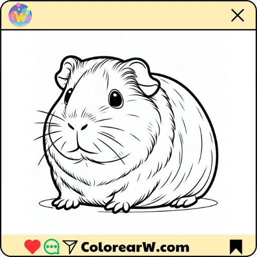 Conejillo de Indias para colorear thumbnail