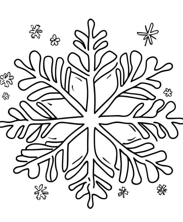 Copo De Nieve 6 páginas para colorear gratis Copos de nieve simples pdf