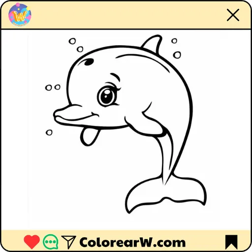 Delfin para colorear thumbnail