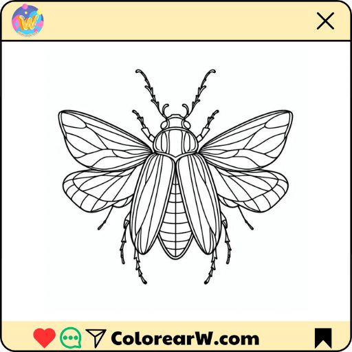 Escarabajo para colorear thumbnail