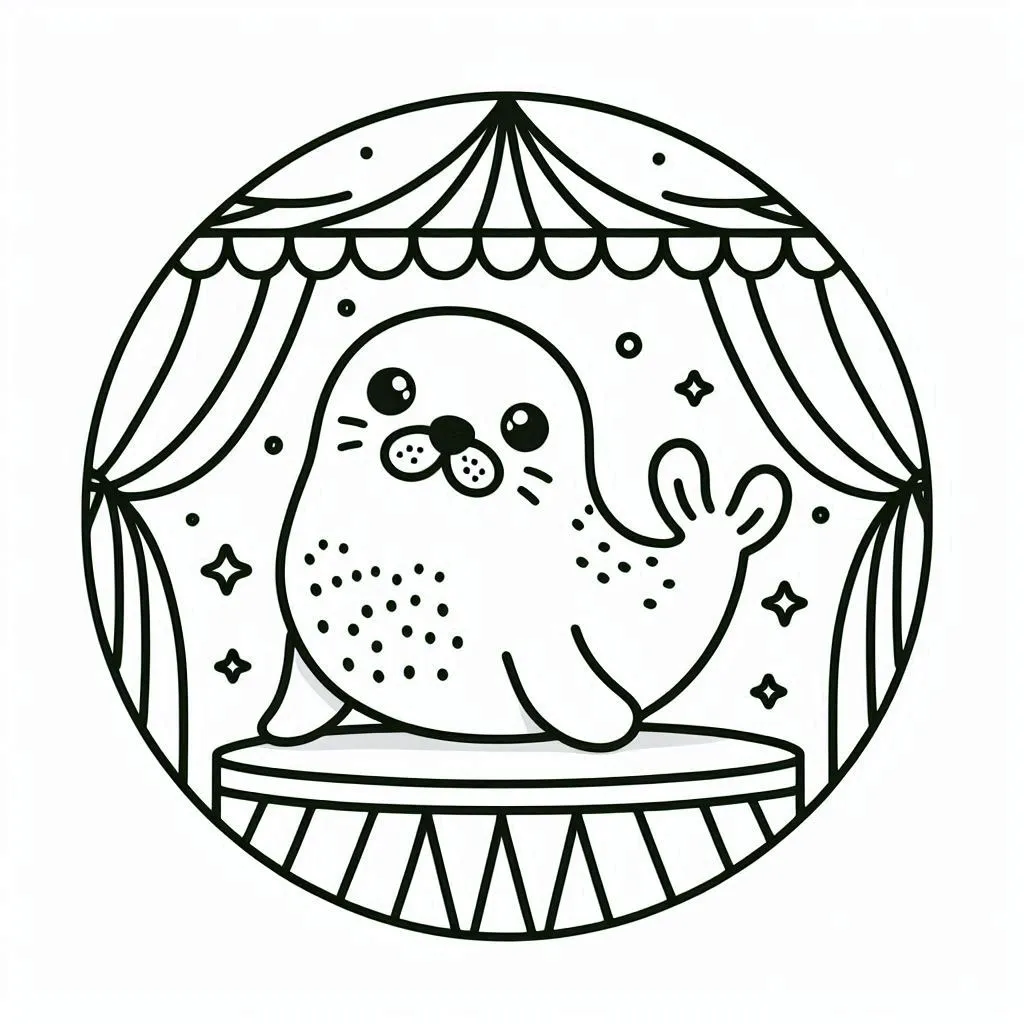 Foca 12 Foca para colorear páginas para colorear imprimibles