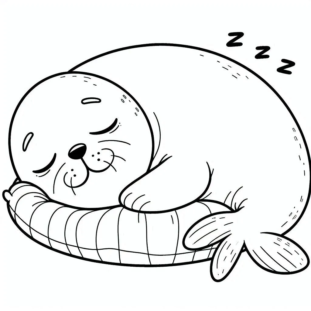 Foca 13 páginas para colorear imprimibles Foca para colorear