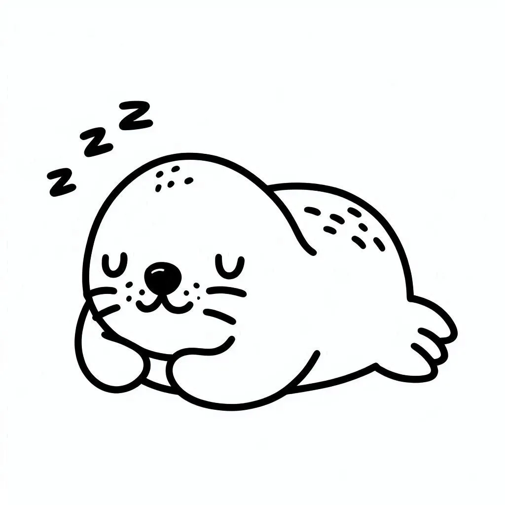 Foca 15 Foca para colorear páginas para colorear para adultos pdf