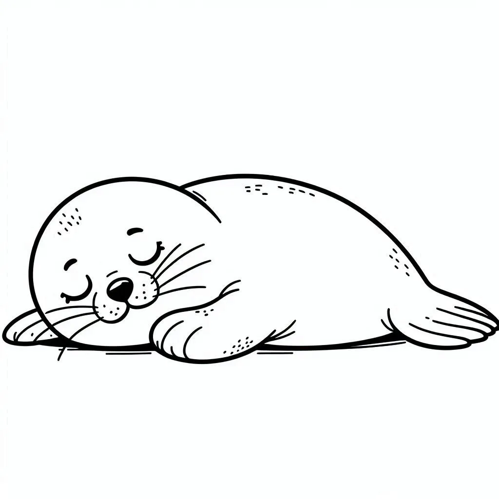 Foca 16 páginas para colorear Foca para colorear gratis
