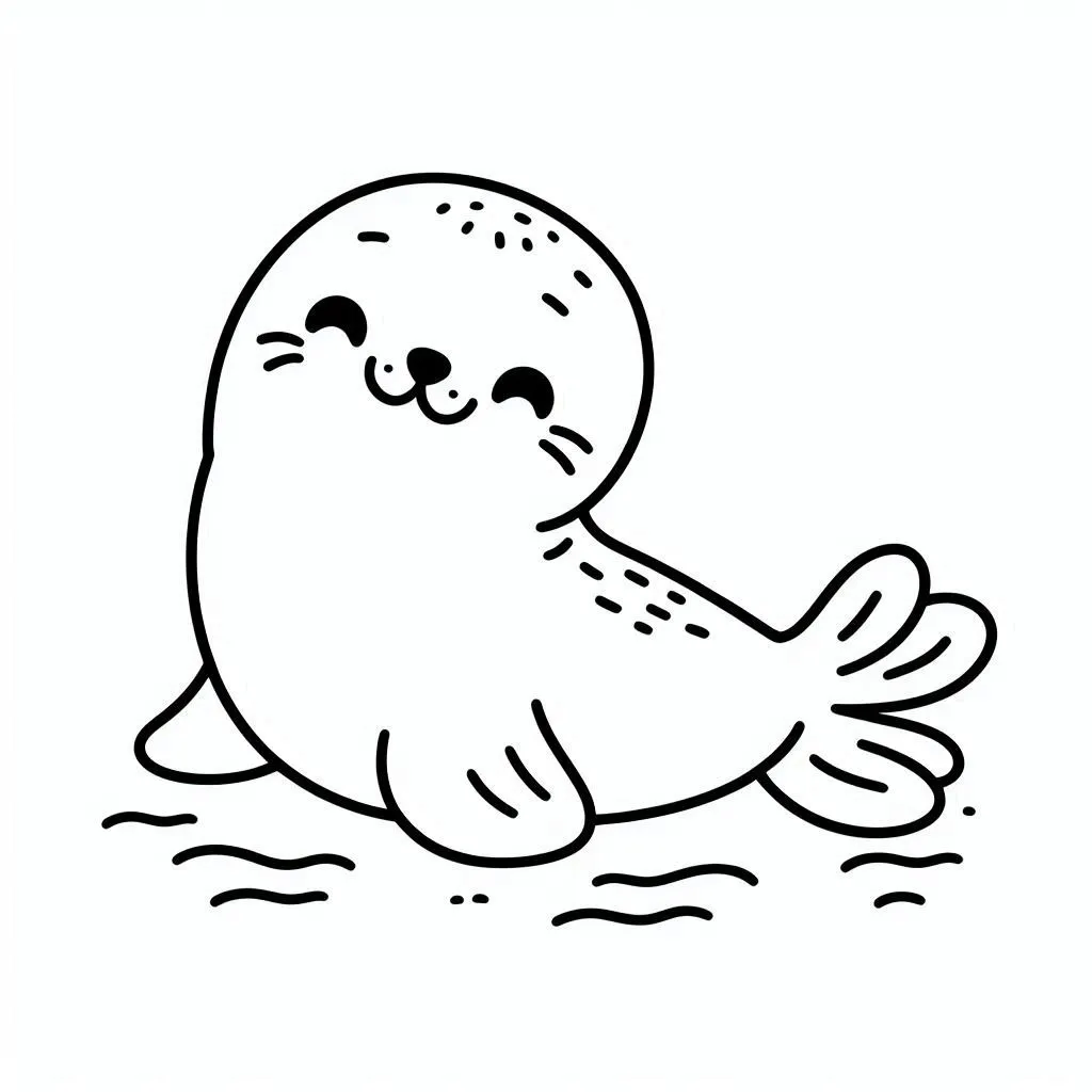 Foca 5 Foca para colorear páginas para colorear pdf