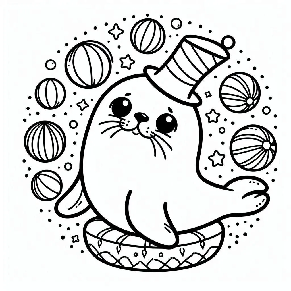 Foca 8 páginas para colorear para Foca para colorear