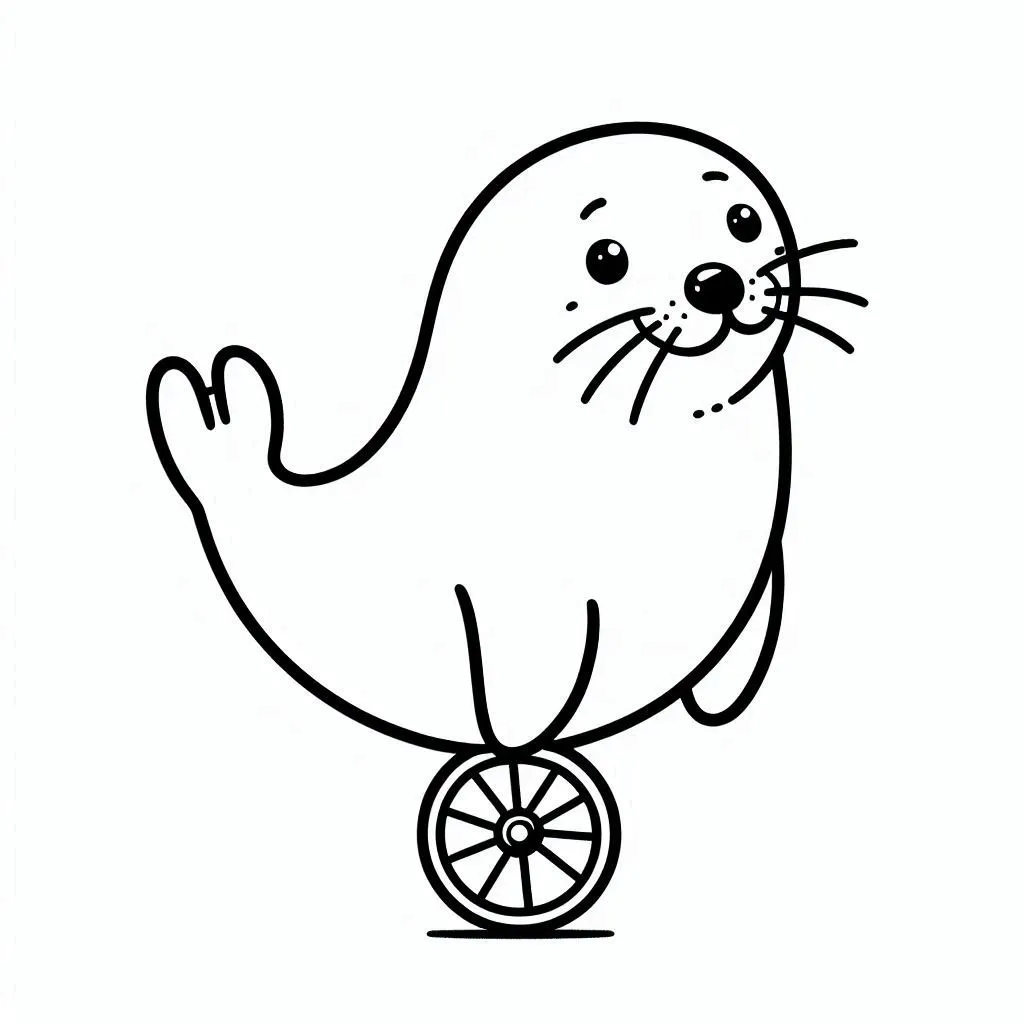 Foca 10 Foca para colorear páginas para colorear para adultos