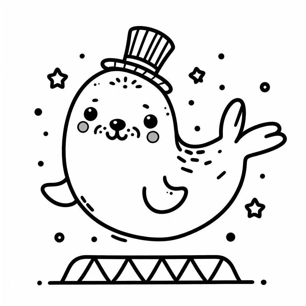 Foca 11 páginas para colorear de preescolar Foca para colorear