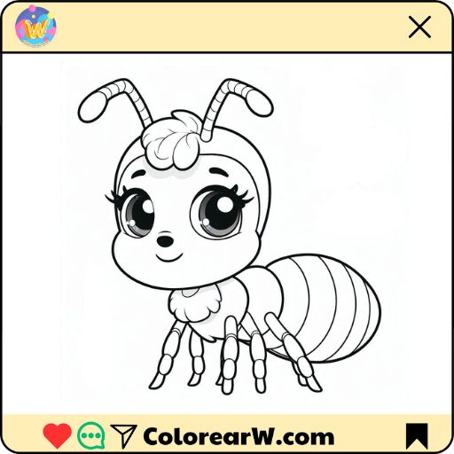 Hormiga para colorear thumbnail