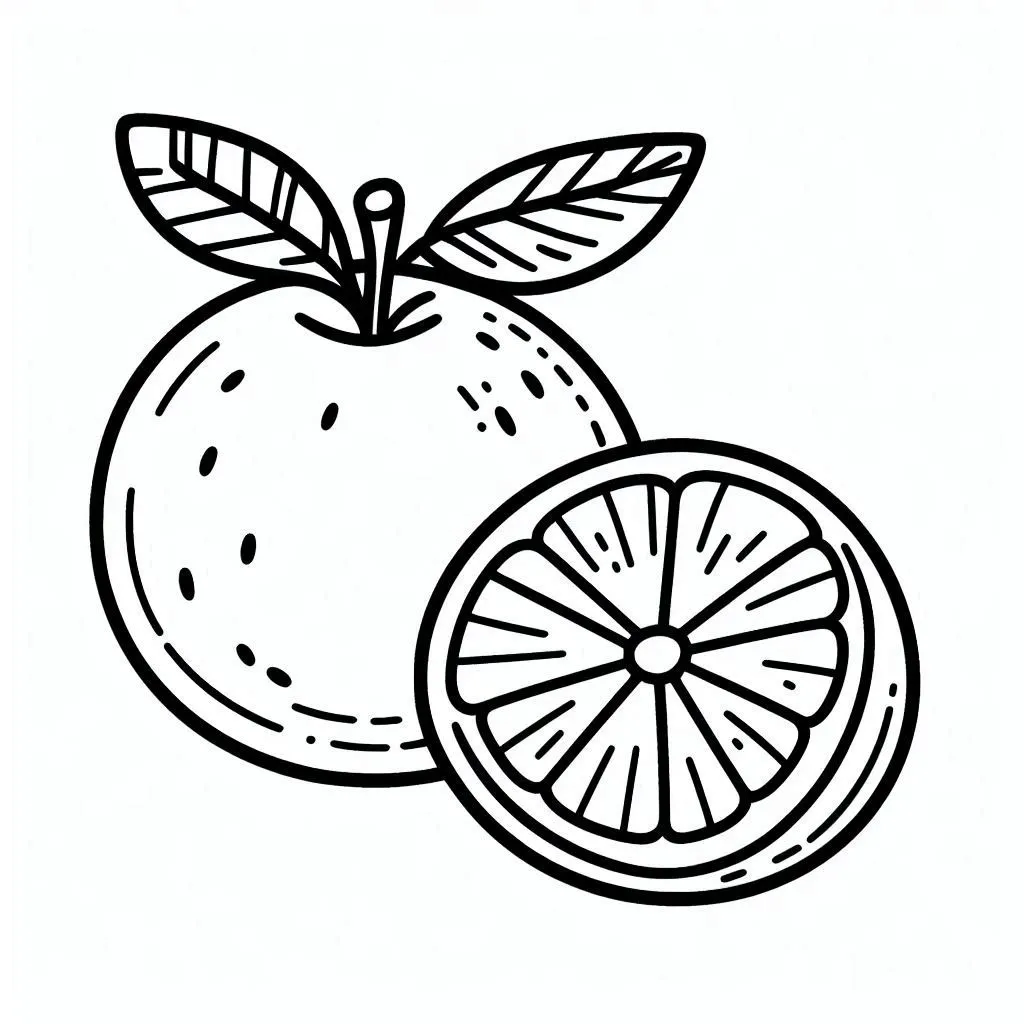Naranjas 13 Naranjas para colorear páginas para colorear para imprimir