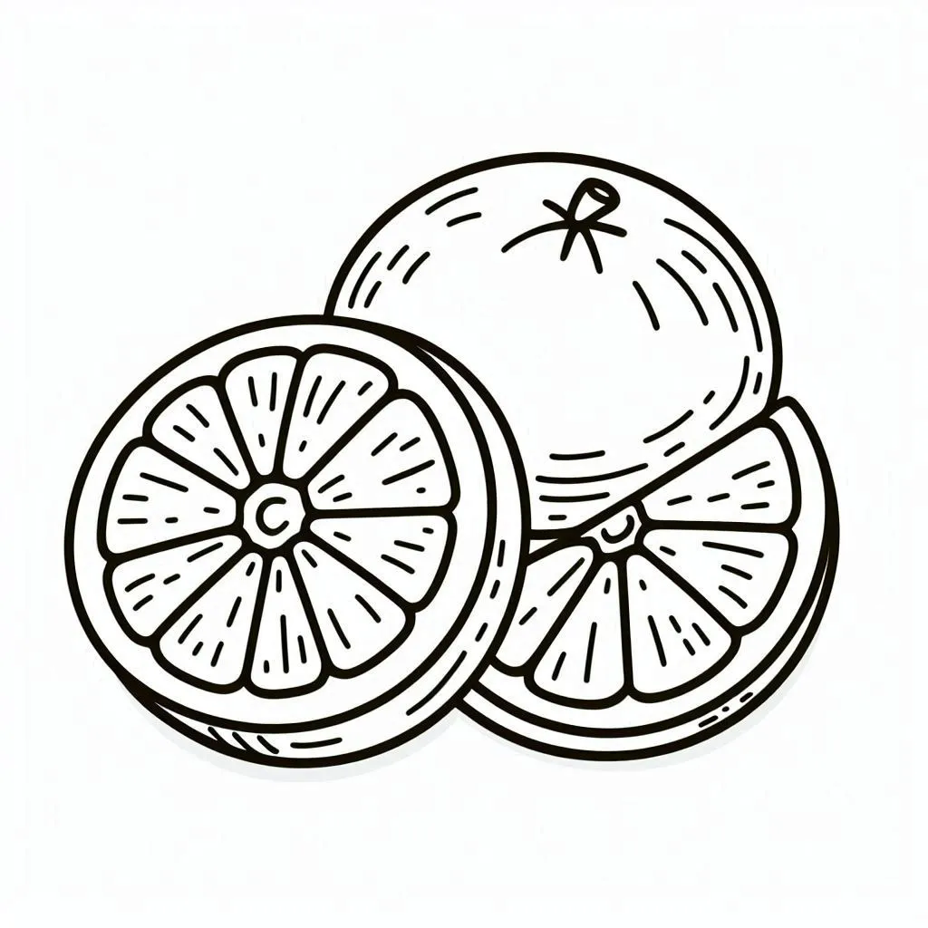 Naranjas 22 páginas para colorear Naranjas para colorear