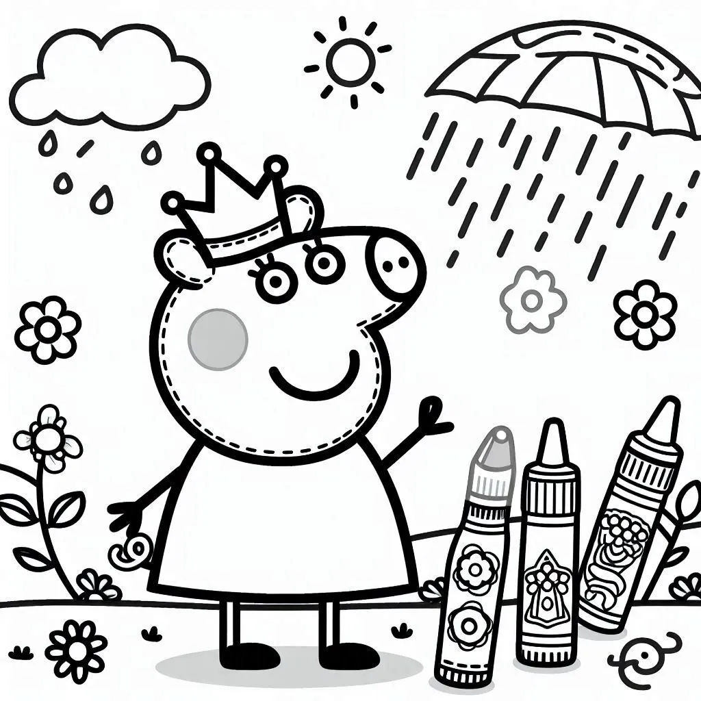 páginas para colorear Peppe Pig 10