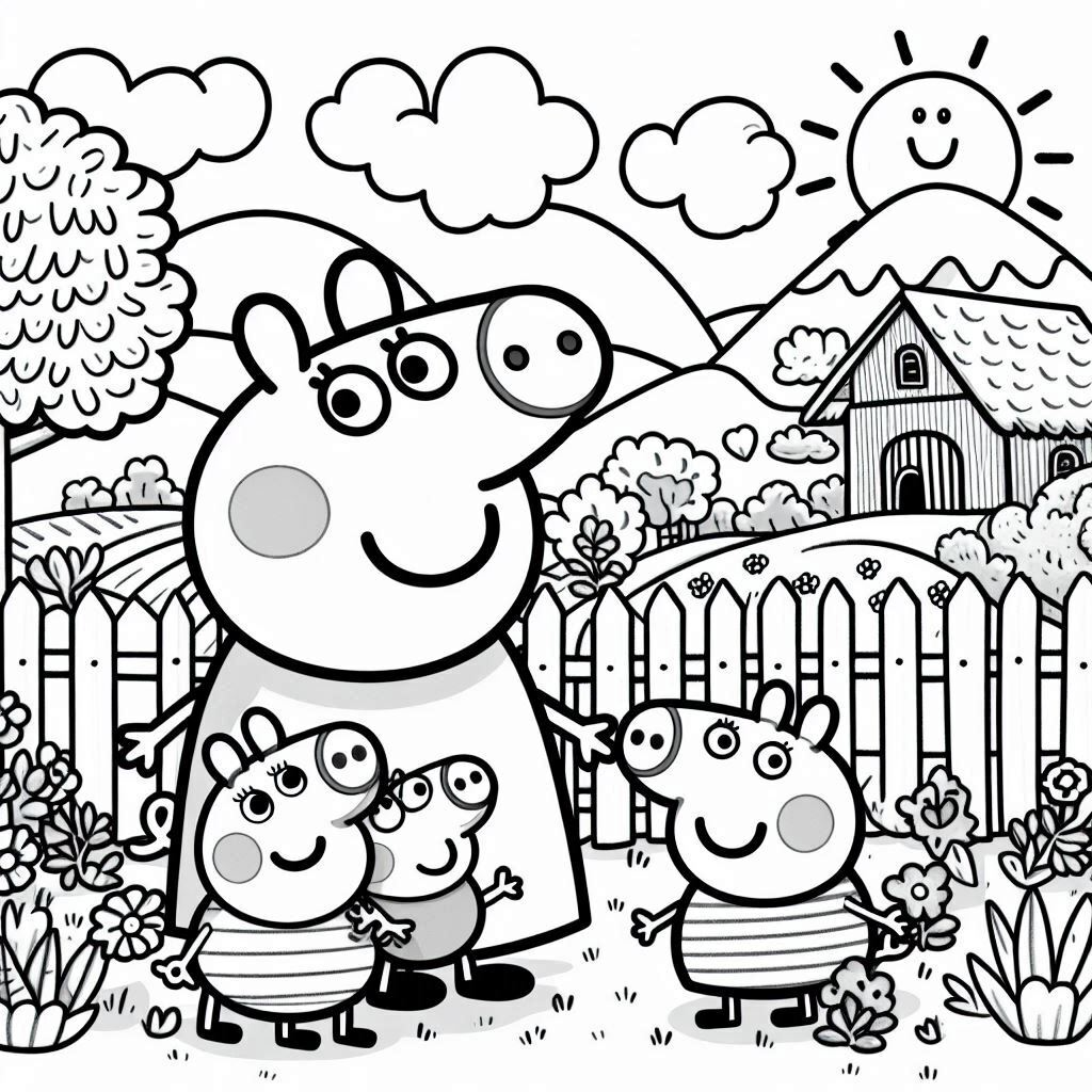 páginas para colorear para Peppe Pig 20