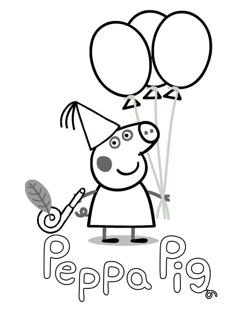 Peppe Pig 29 páginas para colorear para adultos fáciles