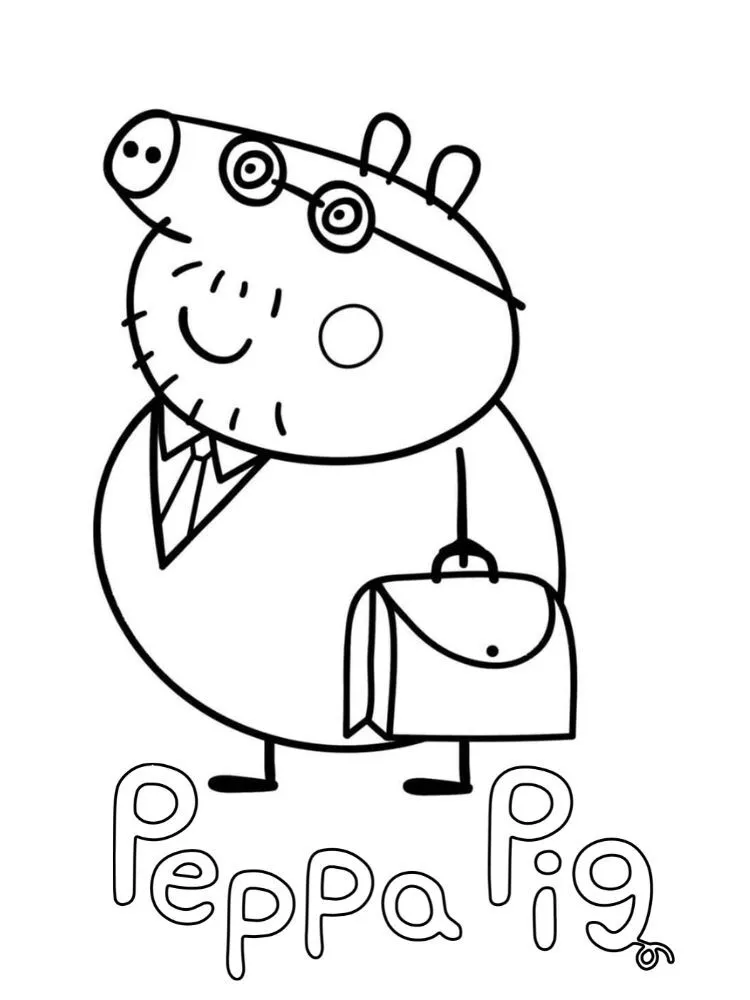 para colorear Peppe Pig 30