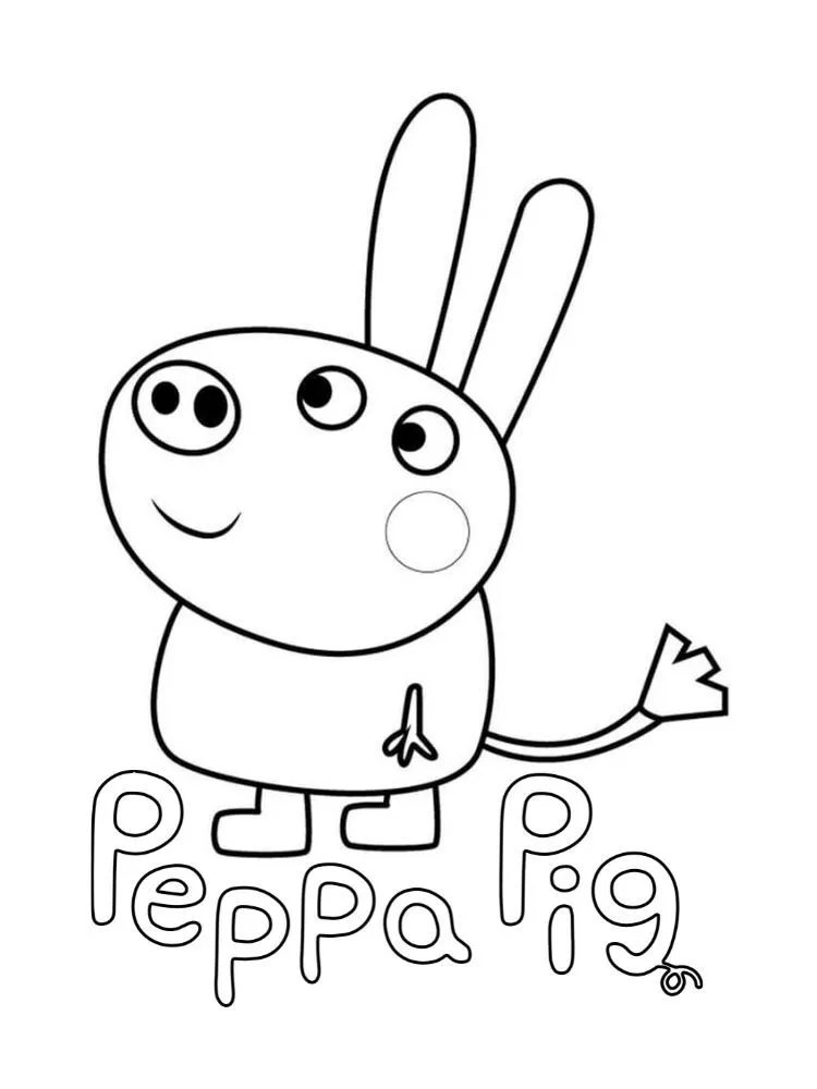 para colorear Peppe Pig 34