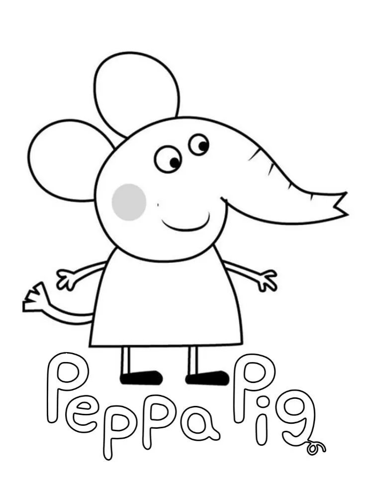 divertidas páginas para colorear Peppe Pig 35