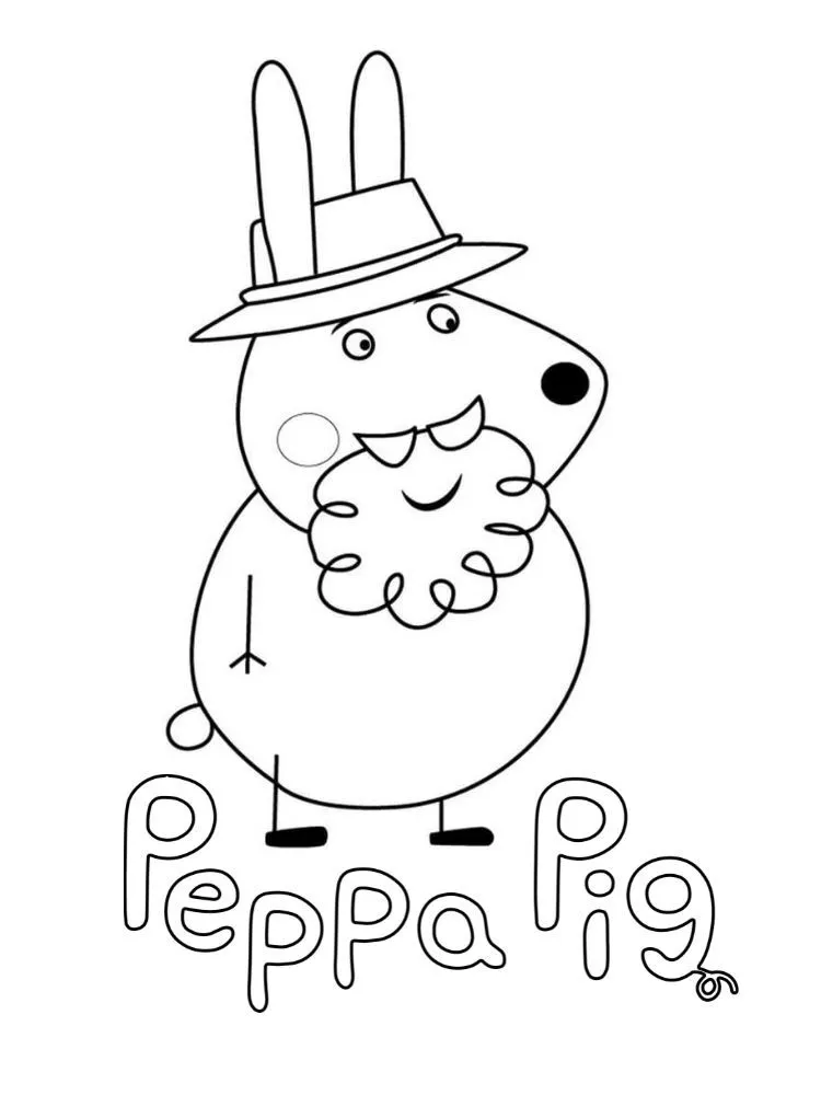 páginas para colorear de preescolar Peppe Pig 36