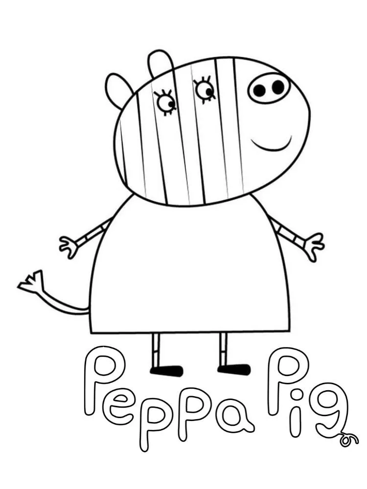 páginas para colorear Peppe Pig 41 imprimibles gratis