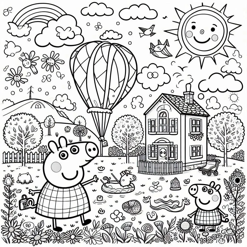 Peppe Pig 5 para colorear