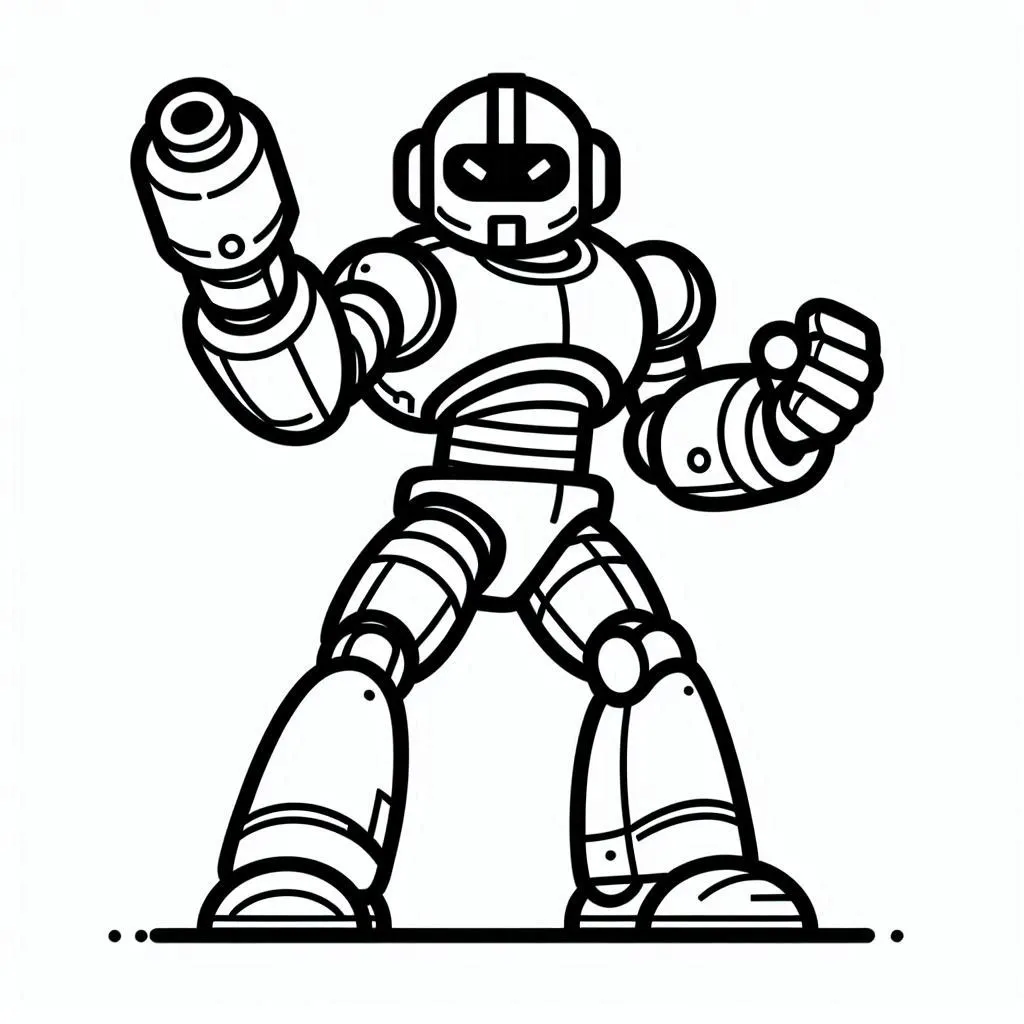Robot 17 Druckbare Ausmalbilderseiten Roboter Ausmalbilder 1