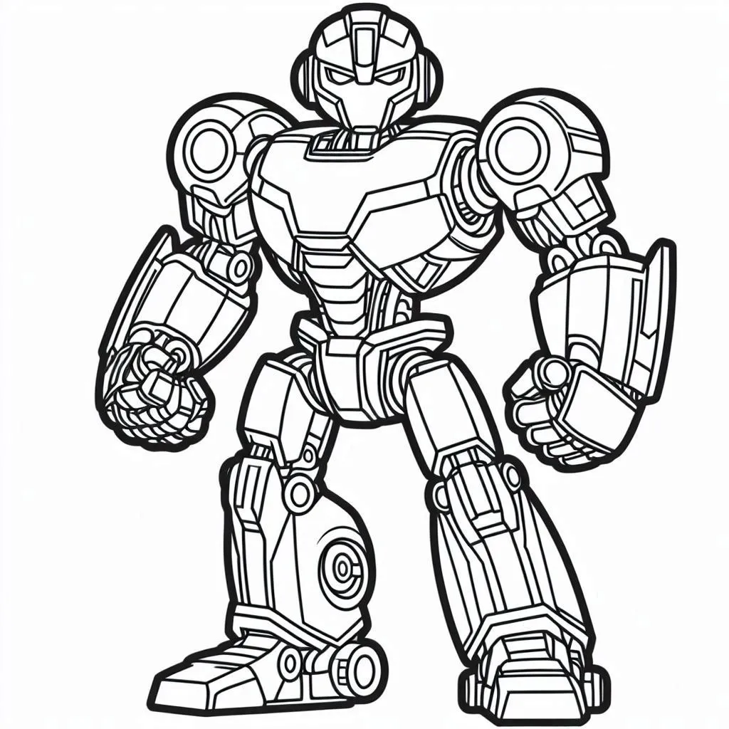 Robot 2 Roboter Ausmalbilder