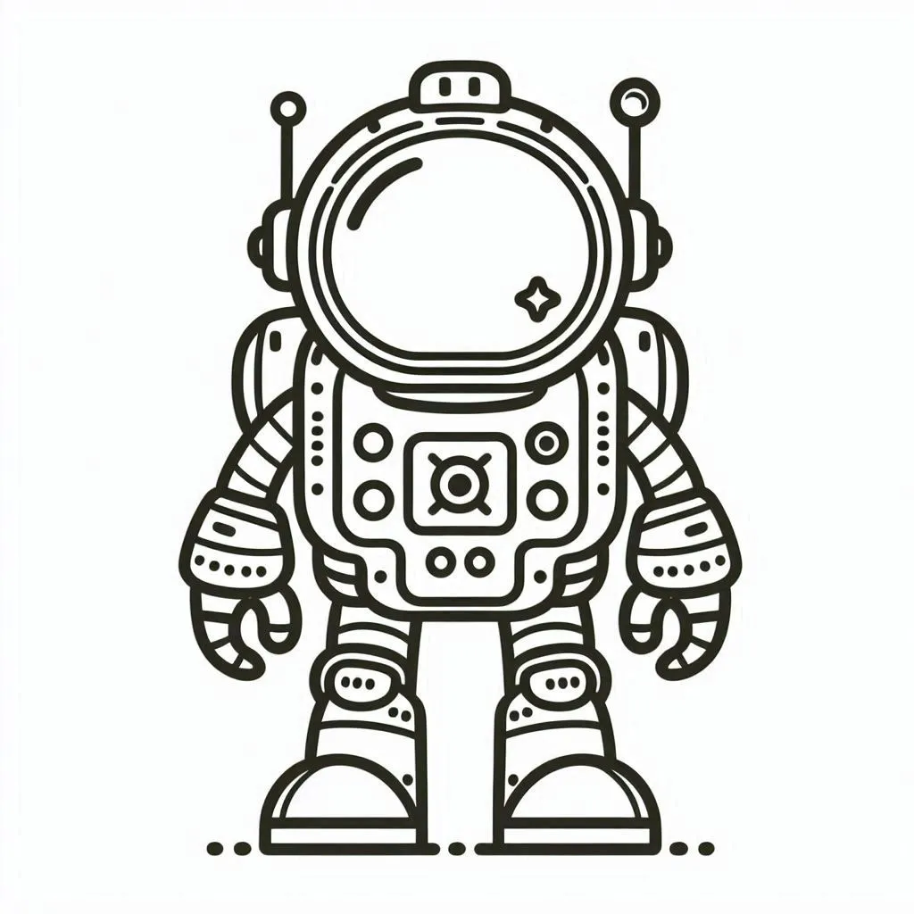 Robot 5 lustige Seiten Ausmalbilder Roboter Ausmalbilder