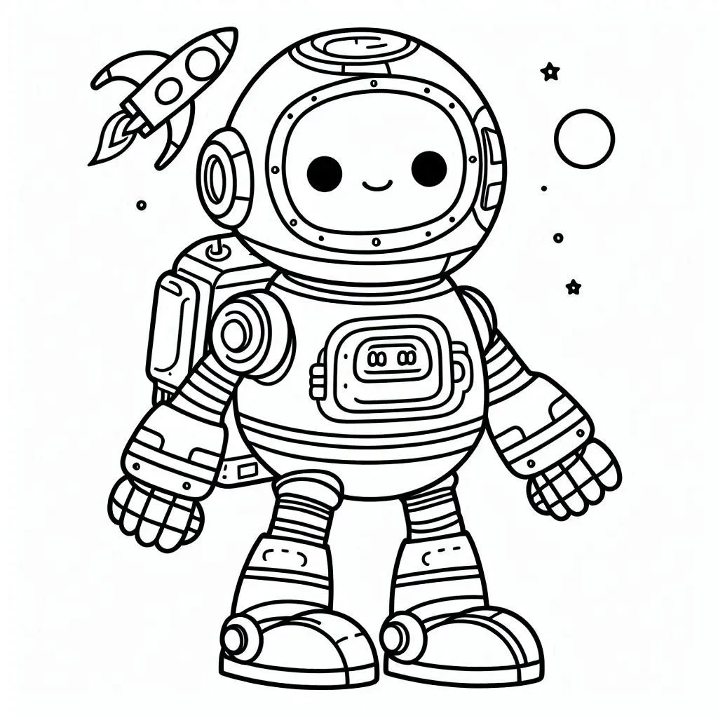Robot 8 Zeichnungen Ausmalbilder Roboter Ausmalbilder