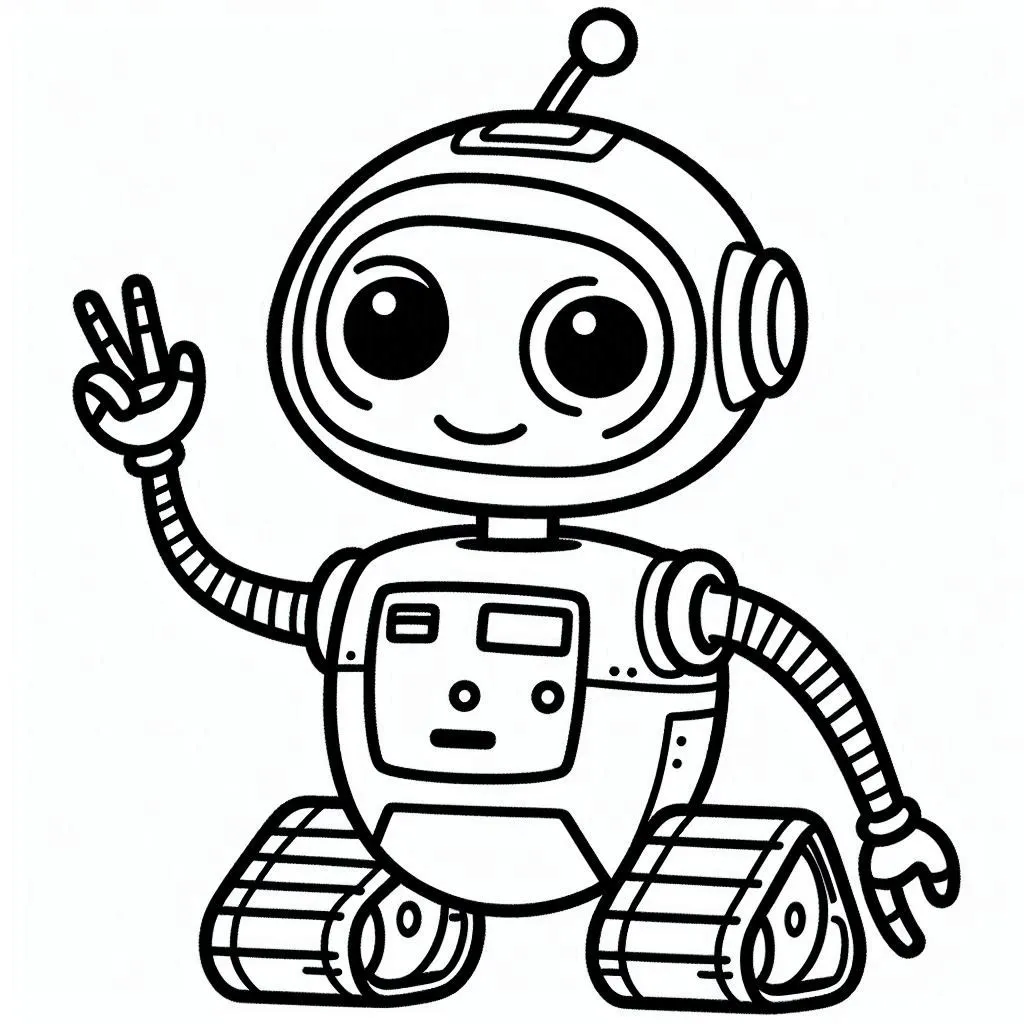 Robot 11 Ausmalbilder-Seiten, kostenlose Ausdrucke, Roboter-Ausmalbilder