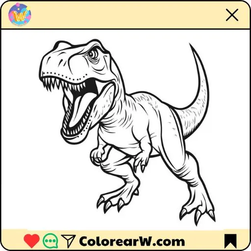 T Rex para colorear thumbnail