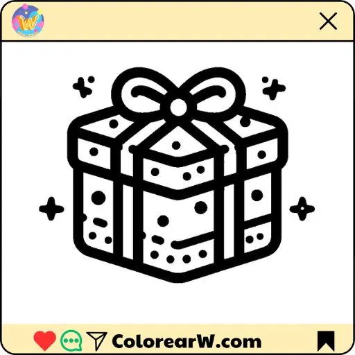 Regalo de Navidad para colorear thumbnail