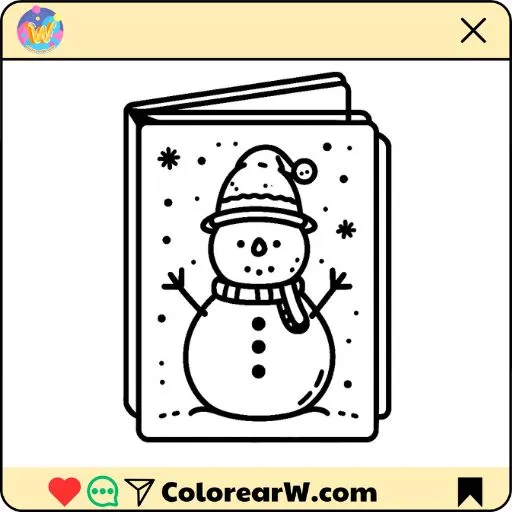 Tarjetas de Navidad para colorear thumbnail